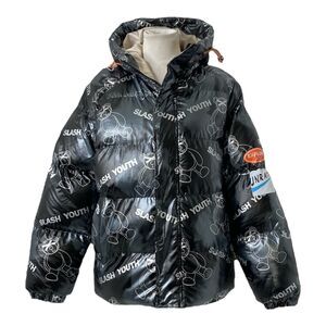 Boy’s Size Medium Rare Puffer Jacket Slash Youth Multicolor Hooded Full Zip